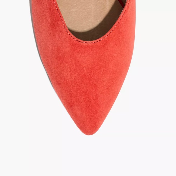 Madewell The Ava Slingback Flat in Coral Suede - Picture 4 of 8